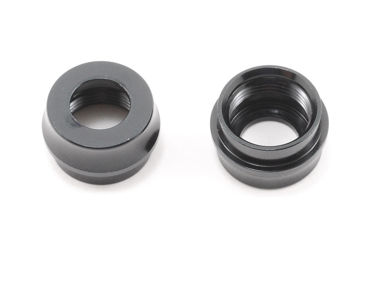 HB BIG BORE SHOCK BOTTOM CAP (BLACK/2PCS)